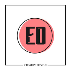 Initial Letter EO Logo Template Design