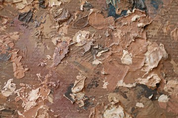 Close up of  painting texture with brush strokes and palette knife strokes. Suitable for creative ideas, backgrounds and  textures.