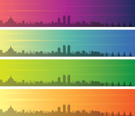 Colombo Multiple Color Gradient Skyline Banner