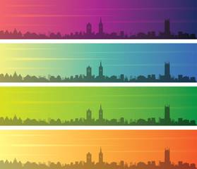 Ghent Multiple Color Gradient Skyline Banner