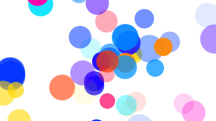 Colorful abstract circles on white background