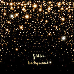 Glitter background with glowing lights