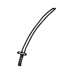 big sword combat weapon icon. sketch isolated