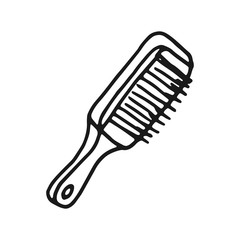 hair comb icon black. isolated