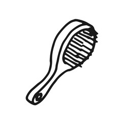 hair comb icon black. isolated