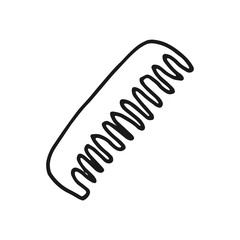 hair comb icon black. isolated