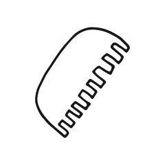 hair comb icon black. isolated