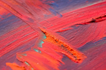 Closeup of gouache painting on paper