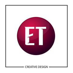 Initial Letter ET Logo Template Design