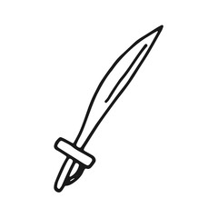 big sword combat weapon icon. sketch isolated