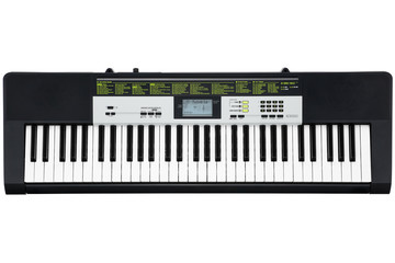 Fototapeta premium black and green synthesizer isolated