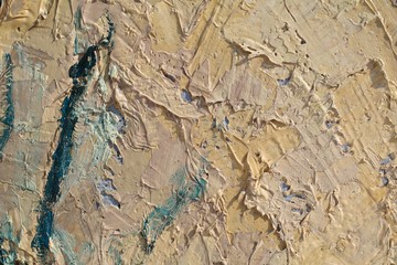 Close up of  painting texture with brush strokes and palette knife strokes. Suitable for creative...