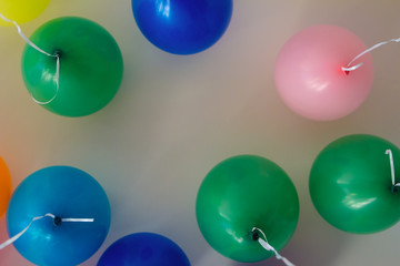 Balloons and colorful balloons with happy celebration party background