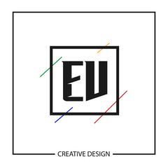 Initial Letter EV Logo Template Design