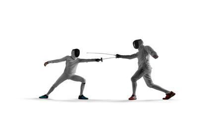Fencing isolated on white
