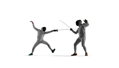 Fencing isolated on white