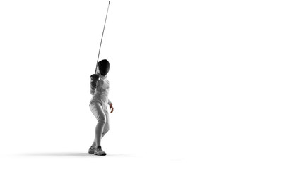 Fencing isolated on white