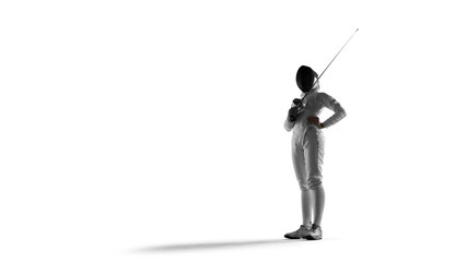 Fencing isolated on white