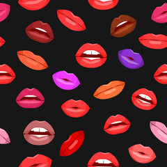 Lips seamless pattern
