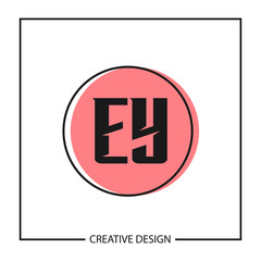 Initial Letter EY Logo Template Design