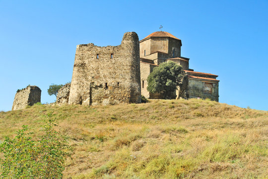 Jvari Monastery -  a sixth century Georgian Orthodox monastery near Mtskheta Georgia
