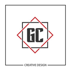 Initial Letter GC Logo Template Design