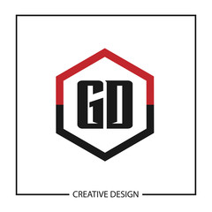 Initial Letter GD Logo Template Design