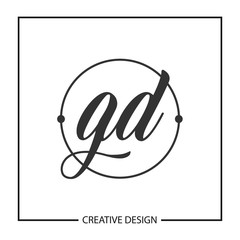 Initial Letter GD Logo Template Design
