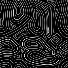 Seamless striped abstract black and white pattern. vector