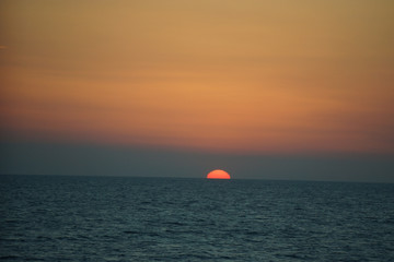 sunset on sea