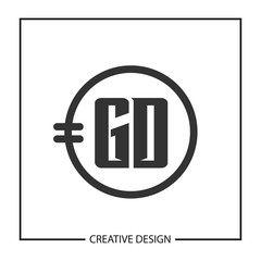 Initial Letter GD Logo Template Design