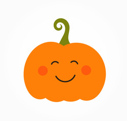 Cute smiling pumpkin icon
