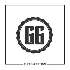 Initial Letter GG Logo Template Design