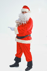 Christmas theme: happy Santa Claus. Over white background