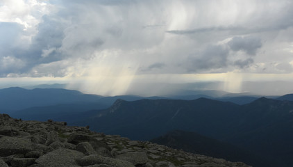 rain in the mountains