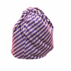 Santa Claus's striped bag or sack, full of gifts, on white background. 3d illustration