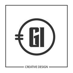 Initial Letter GI Logo Template Design