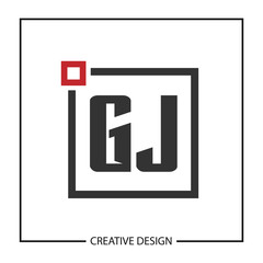 Initial Letter GJ Logo Template Design
