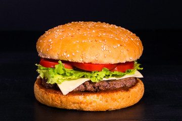 Burger with beef