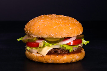 Burger with beef
