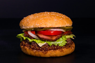 Burger with beef