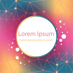 Abstract technology polygonal  geometric background.Triangle polygonal abstraction.