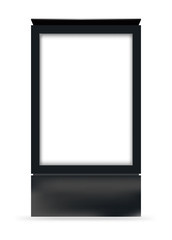 Vector blank outdoor advertising stand – isolated citylight light box in a black color