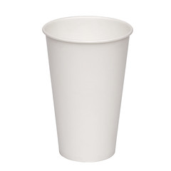 Takeaway large white blank paper coffee cup isolated on white background including clipping path.