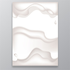 Liquid milk , flow creame splashes, page design ,concept for posters and banners