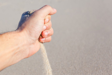 sand pours out of your hand
