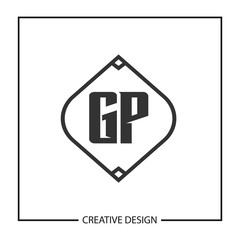 Initial Letter GP Logo Template Design
