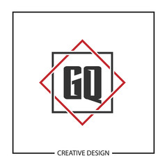 Initial Letter GQ Logo Template Design