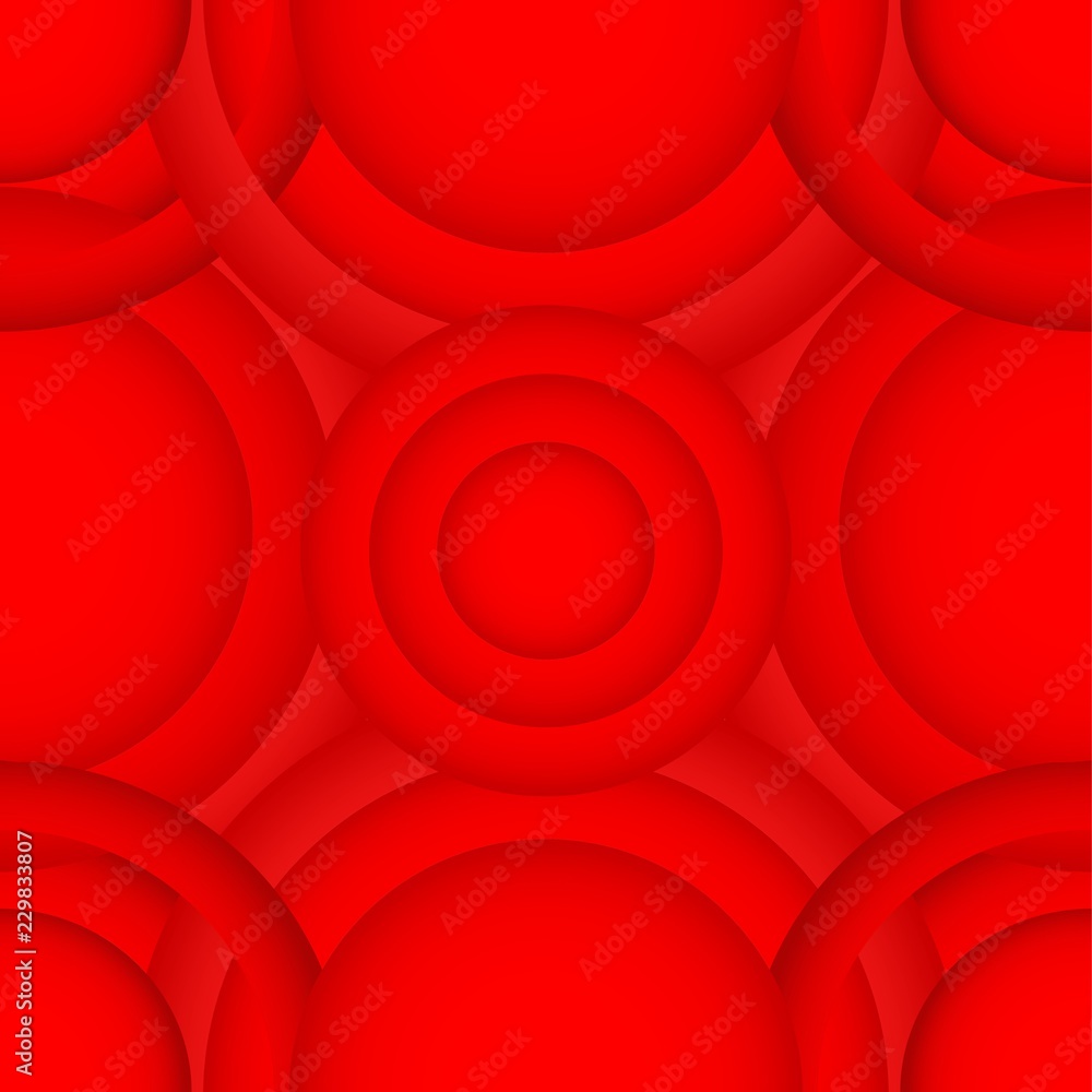 Aufkleber trendly seamless 3d red pattern with circles. modern stylish abstract texture or background.