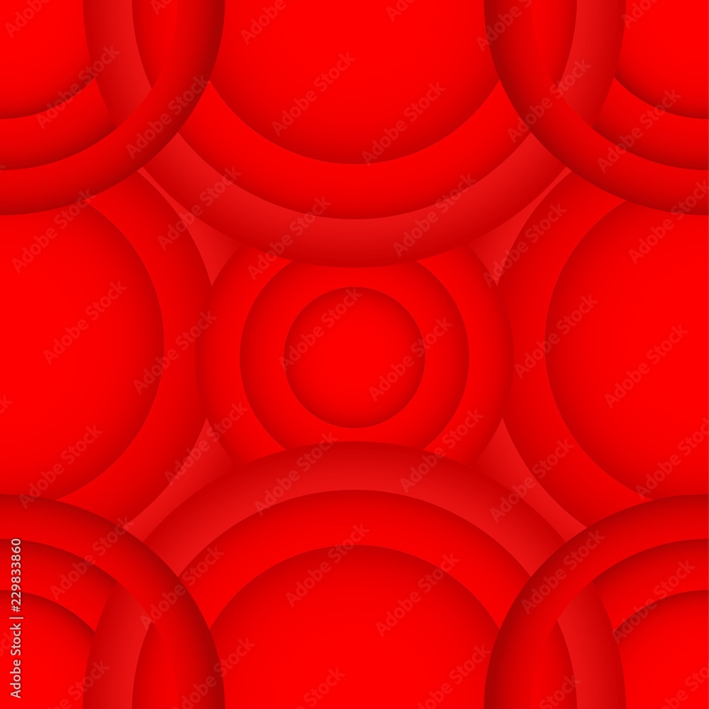 Aufkleber trendly seamless 3d red pattern with circles. modern stylish abstract texture or background.